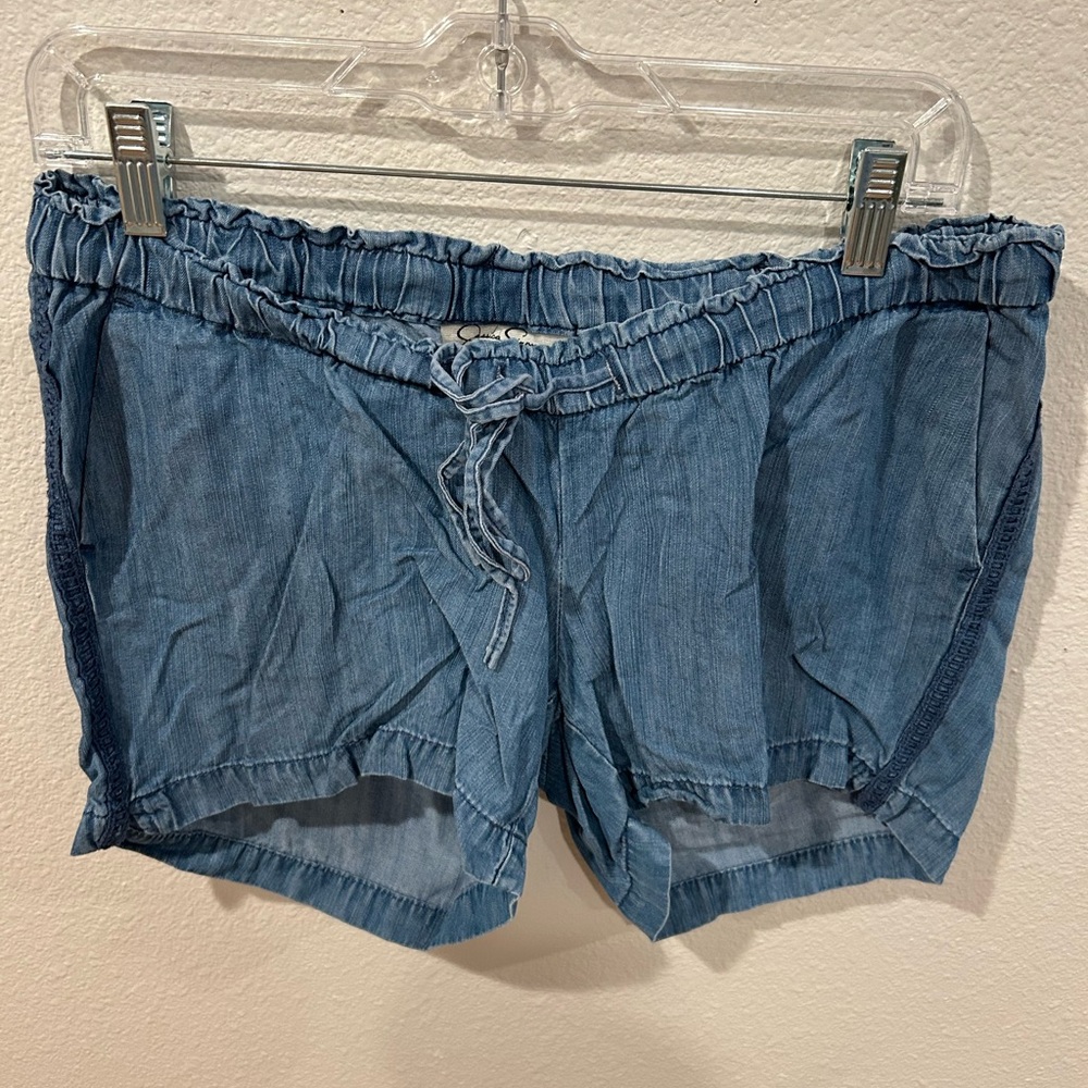 Jessica Simpson Blue Bermuda Shorts with Elastic Waist